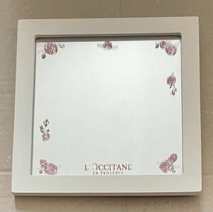 L'OCCITANE ノベルティ　薔薇のテーブルミラー　16×16 送料無料