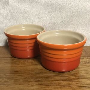 Le Creuset ル・クルーゼ　ラムカン S 蓋なし　×2 オレンジ　送料無料