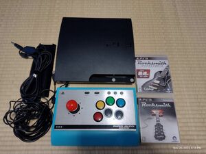 PS3本体 | CEH2100A 160GB | Rocksmith REMASTERED | アケコン | リアルトーンケーブル 付 | 訳アリ