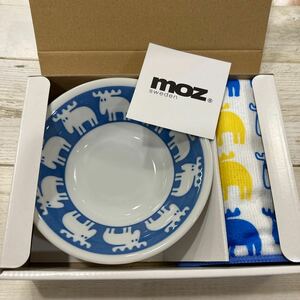 MOZ スウェーデンカラー ボウル&ふきん ギフト 皿 食器 磁器 エルク ヘラジカ