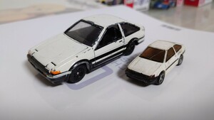 TOMY 1398 1/43 トヨタTOYOTA SPRINTER TRUENO AE86　ハチロクトレノ セット　ミニカー