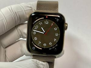 Apple Watch Series 5 GPS+Cellularモデル 44mm ゴールドステンレススチールケース バッテリー91% (T07)
