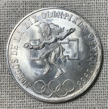 美品！メキシコ銀貨 1968年 メキシコオリンピック 25ペソ銀貨 銀720 ②_画像1