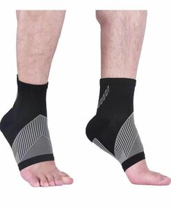足首用サポーター 暖かい 足首保温 足底筋膜炎 扁平足 男女兼用（2枚入り）黒色
