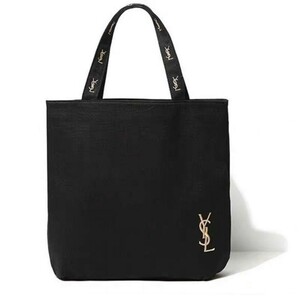 YSL　サンローラン ノベルティ トートバッグ　エコバッグ　YVES SAINT LAURENT　ブラック　　雑誌付録　新品未使用