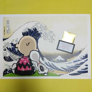 DEATH NYC 世界限定100枚 アートポスター　SNOOPY　スヌーピー　チャーリブラウン　葛飾北斎　富嶽三十六景　波　WAVE　LOUISVUITTON