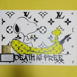 DEATH NYC 世界限定100枚 アートポスター スヌーピー SNOOPY　ウッドストック　LOUISVUITTON ルイヴィトン　バナナ Banana トム エバハート