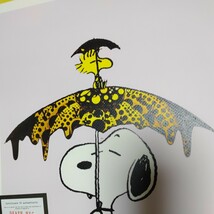 DEATH NYC 世界限定100枚 アートポスター SNOOPY スヌーピー 草間彌生　南瓜 かぼちゃ傘 umbrella ウッドストック　PEANUTS トムエバハート_画像3