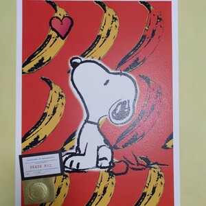 DEATH NYC 世界限定100枚 アートポスター　スヌーピー　SNOOPY　アンディウォーホール　Andy　Warhol　ハート　HEART　バナナ　現代アート