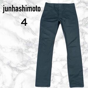 Ａ-78★junhashimoto ジュンハシモト★日本製 ブラック黒色 デニム ストレートジーンズ 4