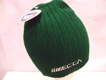 【MECCA USA/メッカ】ロゴ刺繍 ニットキャップ GREEN 新品デッドストック/希少/ヴィンテージ/ビーニー/HIPHOP/ストリート/アウトドア/USA製_画像2