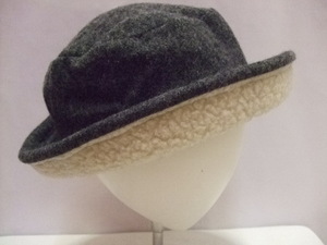 【NEW YORK HAT&CAP CO.】ボア付 ウールハット CHARCOAL M /新品デッドストック/希少/ヴィンテージ/アウトドア/ストリート/防寒/USA製/買得