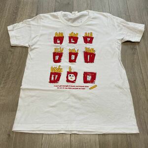  бесплатная доставка б/у одежда короткий рукав футболка [aiko 2014 LOVE LIKE POP 17.5 футболка ( картофель ){ белый }] размер -M( Nami )