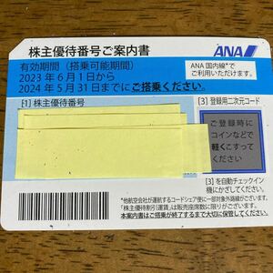 【訳アリ格安!!】送料無料　ANA株主優待券 1枚 使用期限2024年5月31日まで