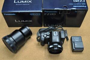 【※ジャンク現状品】LUMIX『DMC-FZ20-K』＆『 DMW-LTZ10(テレコンバーションレンズ)』セット