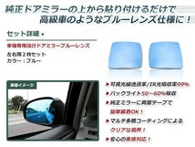 眩しさカット 広角◎ブルーレンズ サイドドアミラー スズキ エブリィワゴン DA64W 防眩 ワイドな視界 鏡本体_画像2