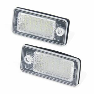 ю 定形外】 アウディ A4/S4 B7(8E/8H) 2005-2008 高輝度 LED ライセンスランプ 2個セット キャンセラー付 計36SMD 白 ホワイト ナンバー灯