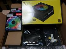 【未使用】アクリルケース GEEEK T810 ATX+ RGB電源 Corsair CX550F RGB + 12cm RGBファン akasa Vegas R7 2個、計4点セット_画像1