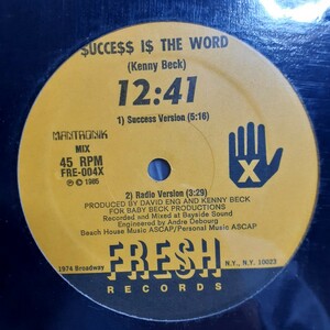 12:41 / SUCCESS IS THE WORD ($UCCE$$ I$ THE WORD)ELECTRO,エレクトロ/BOOGIE DOWN PRODUCTIONS 前身グループ/スマーフ男組 好きにも！！