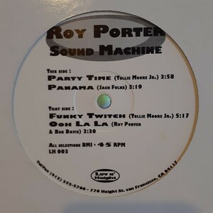 ROY PORTER SOUND MACHINE / PARTY TIME / PANAMA / FUNKY TWITCH /12インチ/12INCH/FUNK/レアグルーヴ/RARE GROOVE 