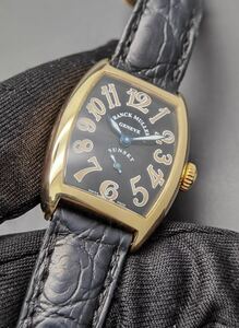  used written guarantee equipped Franck Muller FRANCKMULLERto concentration - Beck s Sunset 1750S6 750 YG small second lady's hand winding wristwatch 