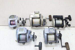 Daiwa/Shimano リール 5点まとめ SUPER DYNAMIC GS-50/TANASENSOR-X 400W/DIGITANA SLS GT4000 船/DIGITANA SLS LEVER DRAG 5000(A1520)