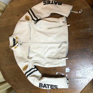 BATES ベイツ　リアルレザーシングルライダース　牛革 柔らかい　厚手　サイズLL