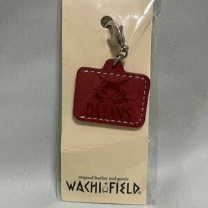 わちふぃーるど ダヤン Pカラーちびネームタグ 「赤」型押しタイプ Wachifield DAYAN 猫 革製品 ミニネームタグ チャーム 新品未使用