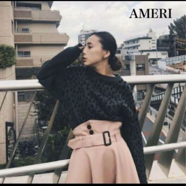 AMERI MINI DALMATIAN MIX KNIT TOP ニット レオパード
