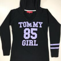 Tommy girl トミーガール　スウェットパーカー　チュニック　プリント　トミーヒルフィガー　レディース　Sサイズ　312-69a_画像2