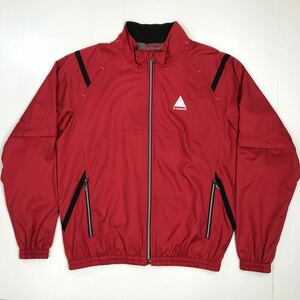 le coq sportif ルコックスポルティフ　ウインドブレーカー　半袖/長袖 2way GOLF ゴルフ　赤　メンズ　Lサイズ　312-145a