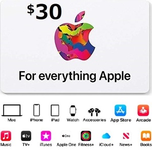 USA版 iTunes $30 card ギフトカード コード 30ドル分 北米 コード渡し