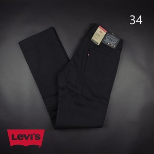 新品★Levi’s/リーバイス/513 スリムストレート ブラックジーンズ124/黒/【34】