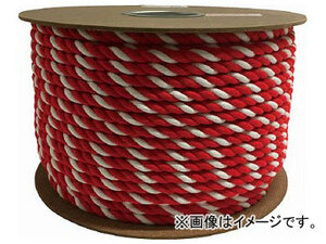 ユタカ アクリル紅白ロープ 12mm×100m PRZ-65(7948077)