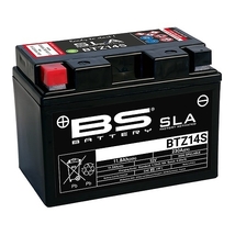 BSバッテリー バイク用バッテリー SLAバッテリー ホンダ スーパーフォア BTZ14S 2輪_画像1