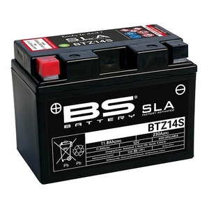 BSバッテリー バイク用バッテリー SLAバッテリー ホンダ スーパーフォア BTZ14S 2輪