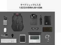 リュック メンズ 大容量 防水 pc リュック 15.6インチPC収納可能 USBポート付きバックパック登山 旅行バッグ 出張ビジネスリュック_画像3