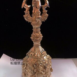 新入荷 真言宗 四大明王 金剛鈴 仏具 真鍮製 高さ26cm 密教法具 寺院仏具