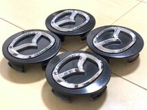 マツダ MAZDA純正 CX-3,CX-5,CX-8,RX-8,アクセラ センターキャップ 4個 中古 K3954 ブラック_画像3