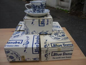 【HD31130】ブルーダニューブ Blue Danude ティーセット 5客セット カップ＆ソーサー コーヒーカップ 中古未使用