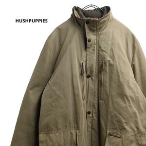 HUSHPUPPIES 2WAYブルゾンキルティングジャケットベージュ茶　M