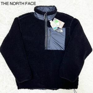 【韓国限定 新品 タグ付 希少XL】ノースフェイス リバーシブル フリース 黒 ボア THE NORTH FACE 日本未発売 ホワイトレーベル