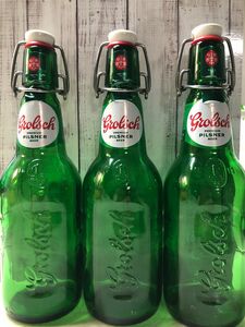 Grolsch（グロールシュ）オランダビール　空き瓶　中身なし　緑ガラス　レトロ　ビン　びん　中古品