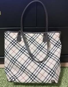 BURBERRY/バーバリー　ブルーレーベル　ノバチェック　トートバッグ　ハンドバック　ベージュ