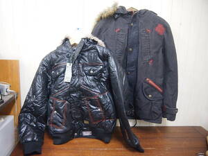 新古品☆ＧーＳＴＡＲ　ＲＡＷ☆ブラックコート☆Ｍサイズ☆２点セット☆サンプル品☆３１２Ｓ４－Ｃ１３６８９