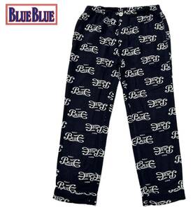 ★聖林公司 BLUE BLUE ハリウッドランチマーケット NAVY 総柄 イージーパンツ ネイビー メンズ 1