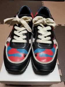 COACH Coach sneakers black camouflage -ju pattern 10D 27.0cm men's 