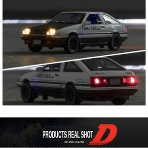 トヨタ　AE86トレノ　ボンネットブラックタイプ　ダイキャスト　1/28スケール　　頭文字D イニシャルD 藤原とうふ店