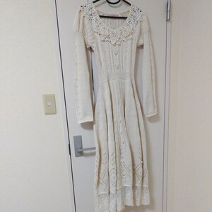 LACE MADE(レースメイド)　ニットワンピース　