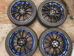 weds sports ウェッズスポーツ　SA72R　BLCⅡ　１８×７．５J　＋４５　PCD100　５穴　　２１５/４０ZR18　４本セット